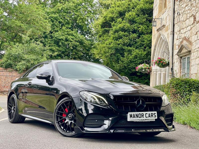 View MERCEDES-BENZ E CLASS 2018 18 MERCEDES E CLASS E220D AMG LINE AUTO HUGE SPEC BLACK 2DR COUPE ** FULL E63S STYLING PACK & 2