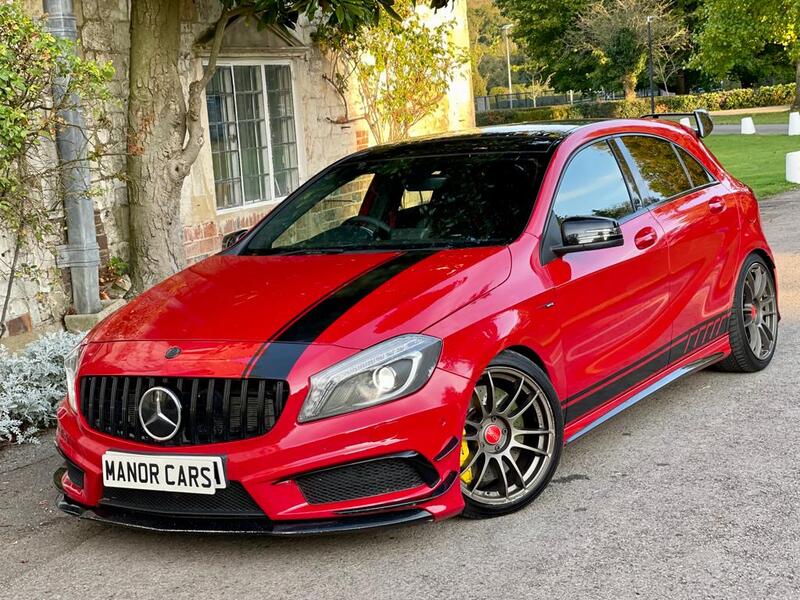 View MERCEDES-BENZ A CLASS 2015 64 MERCEDES A45 AMG 2.0 DCT AUTO 4MATIC RED HATCHBACK STAGE 2 MSL ** RESERVED FOR SIMON ** SOLD
