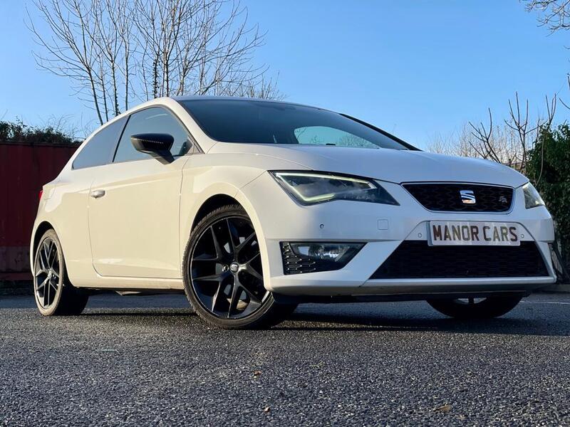 View SEAT LEON 2015 SEAT LEON FR 2.0 TDI FR TECHNOLOGY DSG AUTO 184 BHP COUPE WHITE