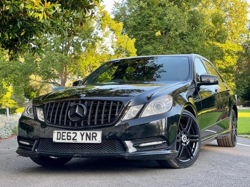 View MERCEDES-BENZ E CLASS 2013 62 MERCEDES E220D AMG SPORT BLUE EFY DIESEL SALOON BLACK PACK  E63 STYLE LOOKS   ** NOW SOLD **